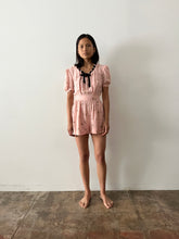 30s/40s Pink Parasol Patterned Romper & Skirt Set
