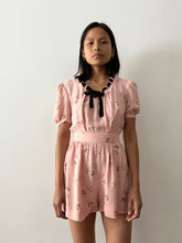 30s/40s Pink Parasol Patterned Romper & Skirt Set