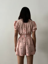 30s/40s Pink Parasol Patterned Romper & Skirt Set