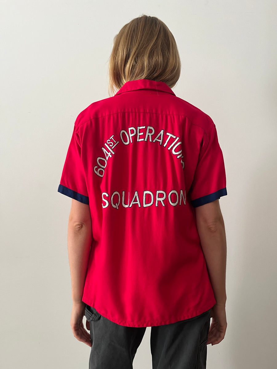 50s Military Squadron Japanese Bowling Shirt – mothfood shop