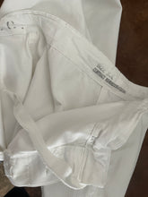 50s White Twill Drawstring Military Pants