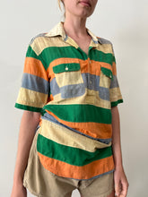 70s Indian Madras Patchwork Pullover Shirt