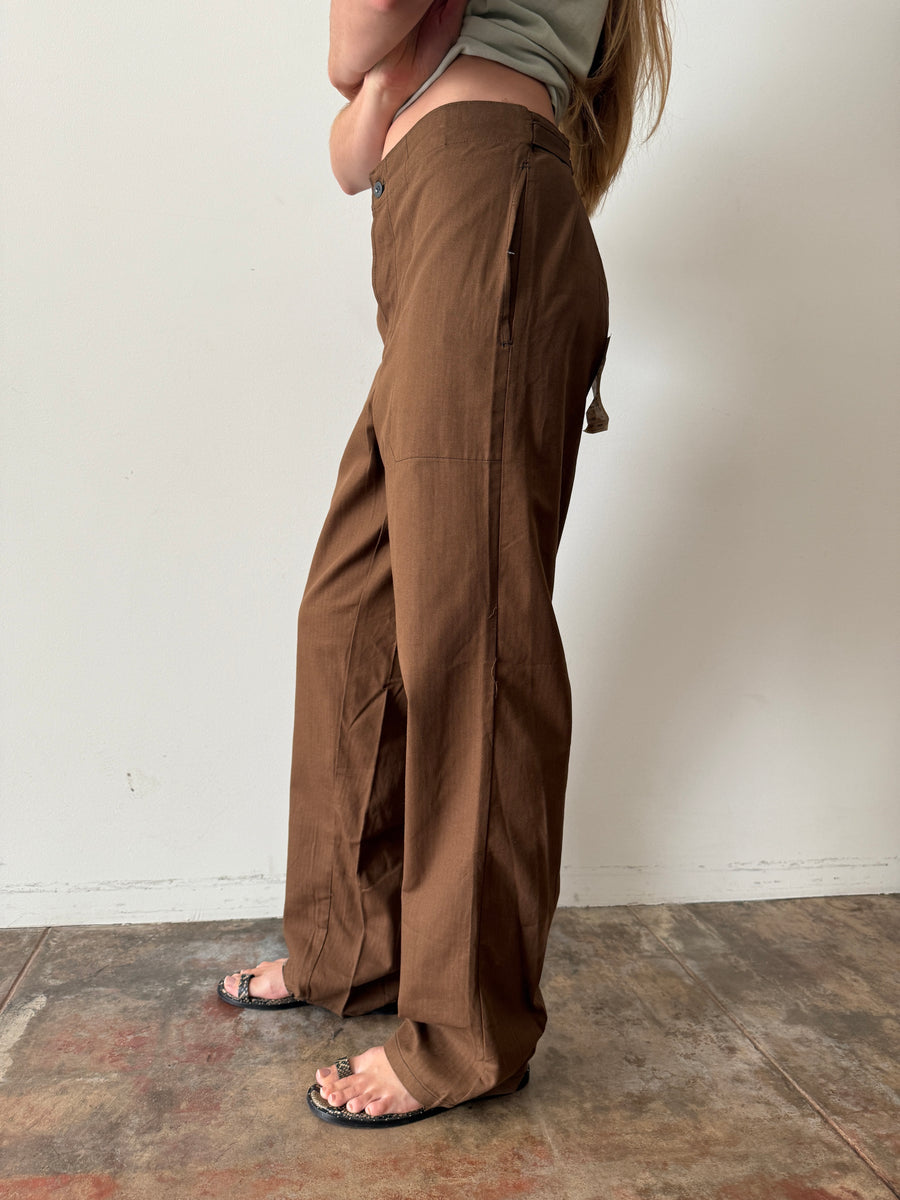 Brown HBT Light Cotton Bulgarian Work Pants – mothfood shop