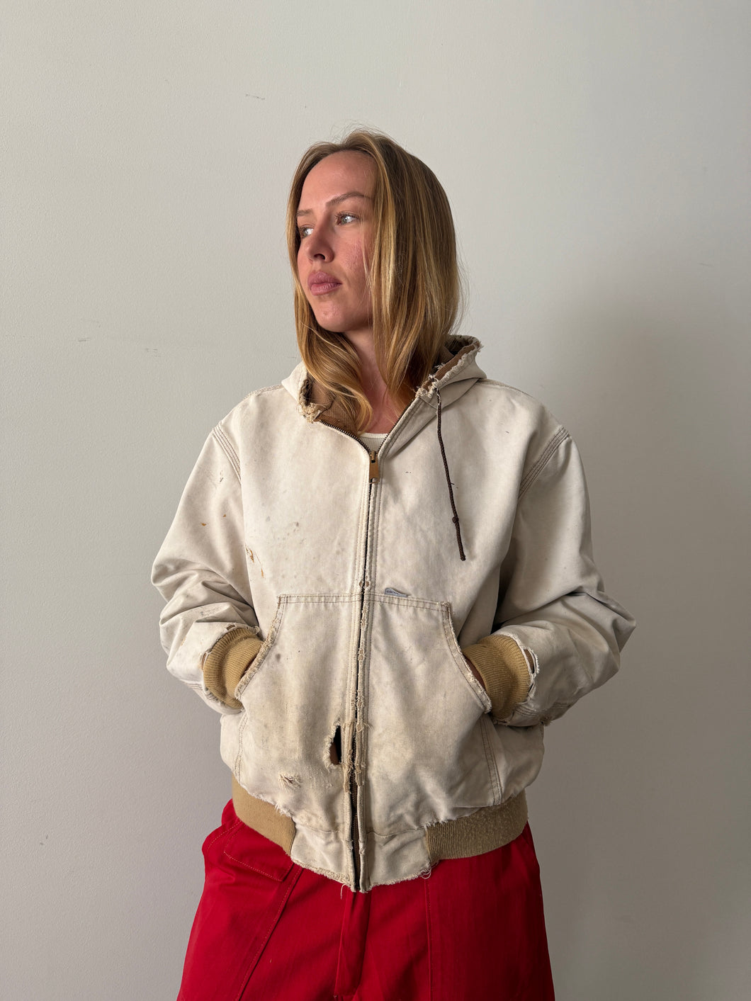 Thrashed Carhartt Hooded Jacket