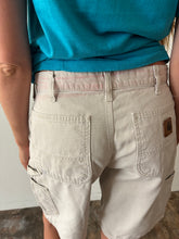 Faded Light Grey Carhartt Work Shorts 31w