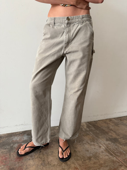Light Grey Carhartt Work Pants 33w