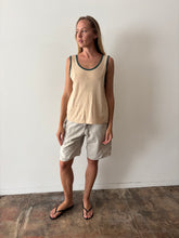 60s/70s Tan and Green Tank