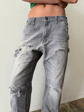 Faded Grey Carhartt Double Knee Pants 32w
