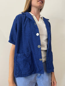 70s Blue Terry Beach Jacket