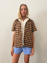 Brown Check Terry Beach Jacket