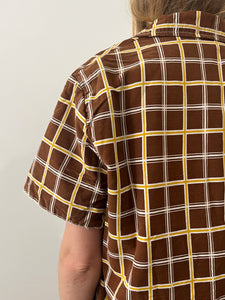 Brown Check Terry Beach Jacket