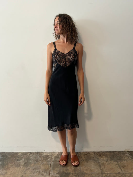 Black Lace Slip Dress