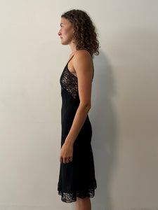 Black Lace Slip Dress