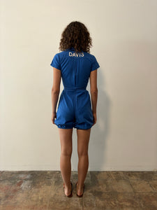 40s ‘Davis’ Blue Gym Romper