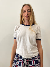 60s White Terry Ringer Tee