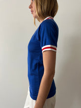 Blue 2 V Neck Ringer Jersey