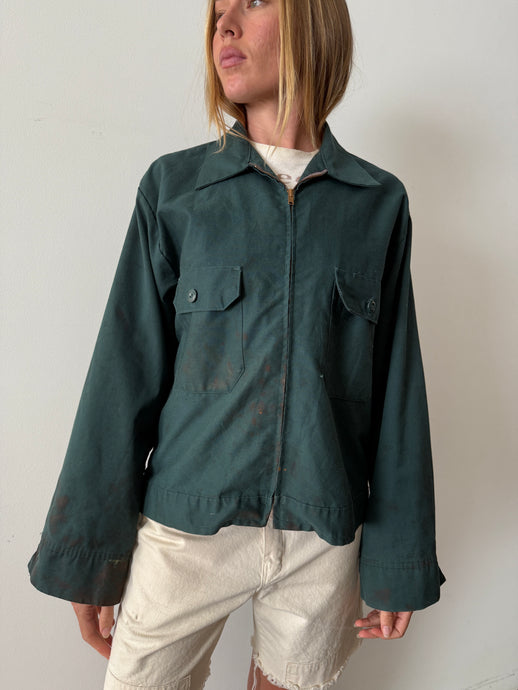 60s Dark Green Work Jacket