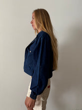 Cropped Hooded Denim Work Jacket