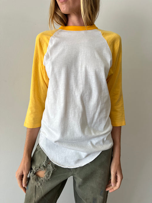 Yellow Baseball Tee