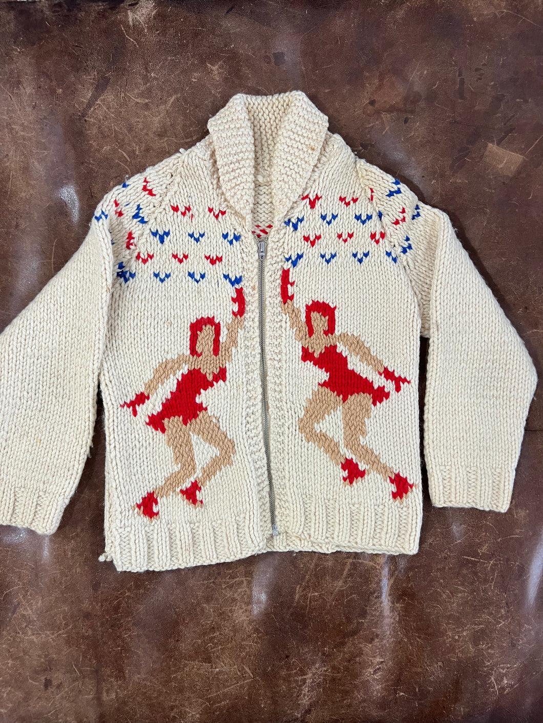 Ice skaters Kids Cowichan Sweater