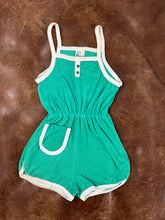 70s Green Terry Kid Romper