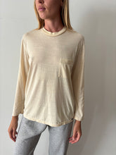 Cream 70s French Long Sleeve Pocket Tee