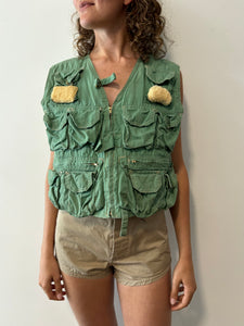 60s Green Fishing Vest