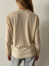 Cream 70s French Long Sleeve Pocket Tee