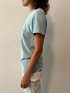 70s Light Blue Pocket tee