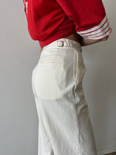 30s Side-Buckle White Pants