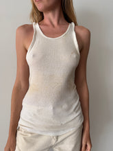 Worn White Ribbed Tank