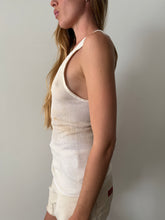 Worn White Ribbed Tank