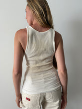 Worn White Ribbed Tank