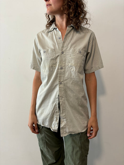 Gray Short Sleeve Work Shirt