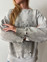 90s Thrashed & Stained Grey Sweatshirt
