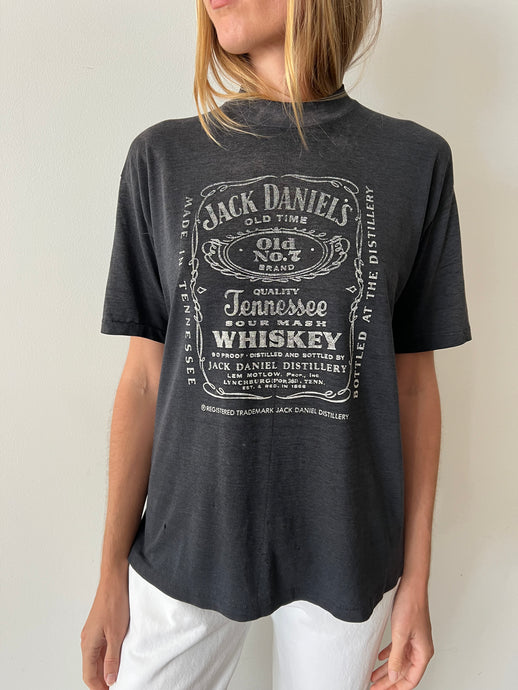 Faded Black Jack Daniels Tee