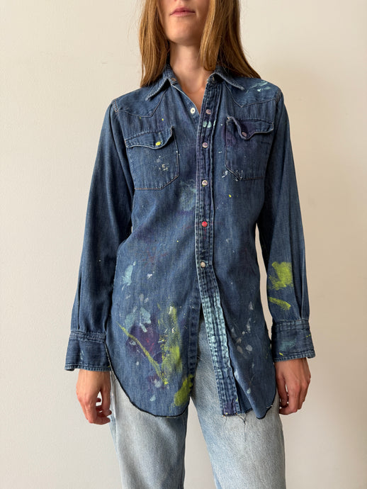50s Chambray Western Painter's Shirt