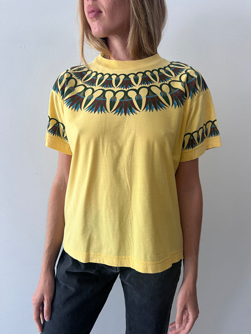 70s Floral Collar Tee