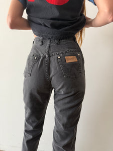 60s Faded Black Wrangler Jeans 24w