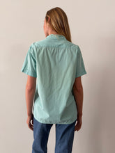 50s Teal Button Down