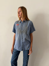 50s Worn Blue Mechanic Shirt