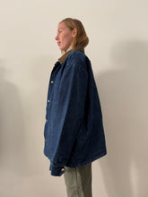 Boxy Blanket-Lined Denim Work Coat