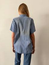 50s Worn Blue Mechanic Shirt