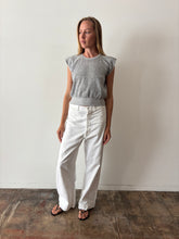 Boxy Short Sleeve Cropped Sweatshirt Tee
