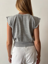 Boxy Short Sleeve Cropped Sweatshirt Tee