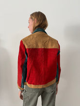 60s/70s Color-Block Suede Trucker Jacket