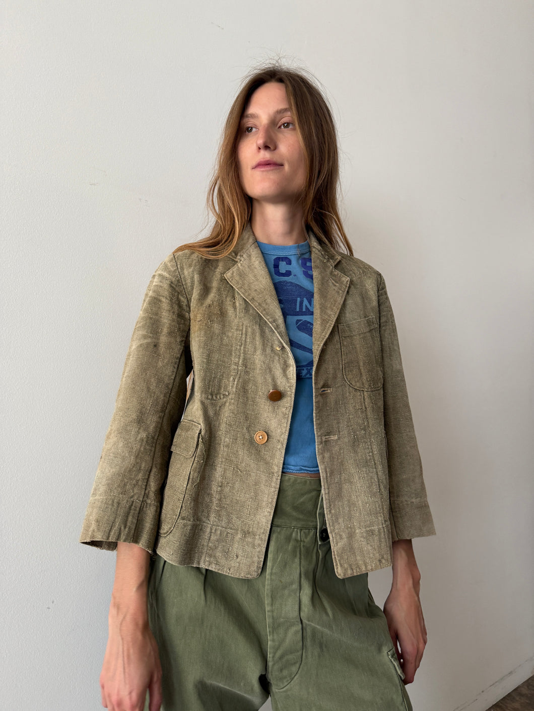 30s Japanese Linen Chore Coat