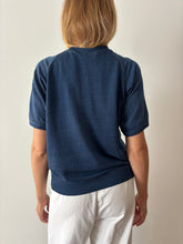 Soft Navy Short Sleeve Sweatshirt
