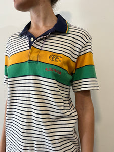 70s Striped Australia Polo Sport Shirt
