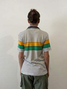 70s Striped Australia Polo Sport Shirt